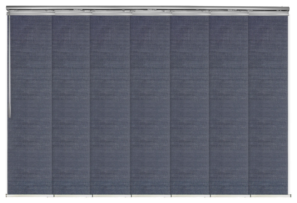 Azure 7-Panel Track Extendable Vertical Blinds 110-153"W