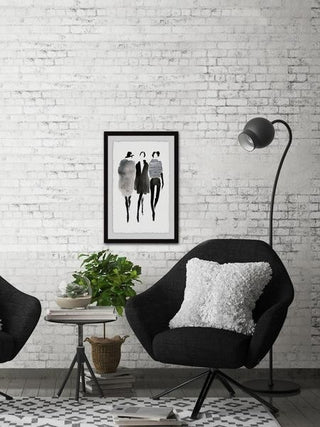 "Mode Noir" Framed Painting Print, 16"x24"