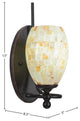 Capri 1-Light Wall Sconce, Ivory Glaze Seashell