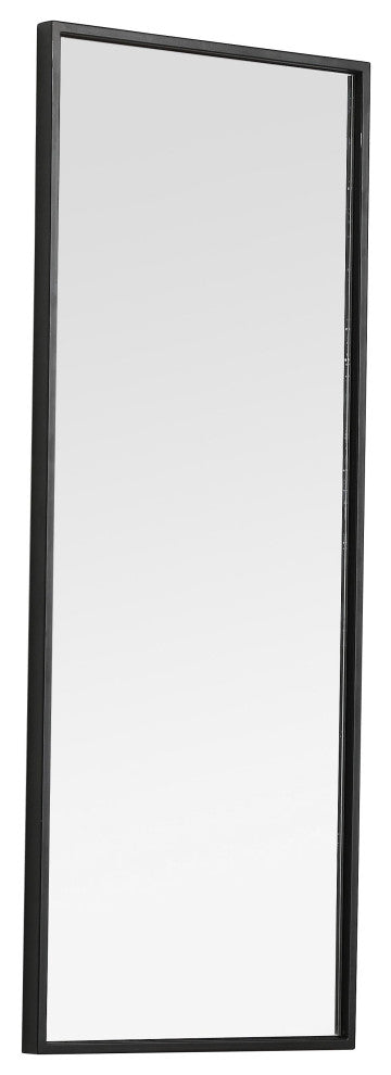 Home Living Metal Frame Rectangle Mirror 14", Black