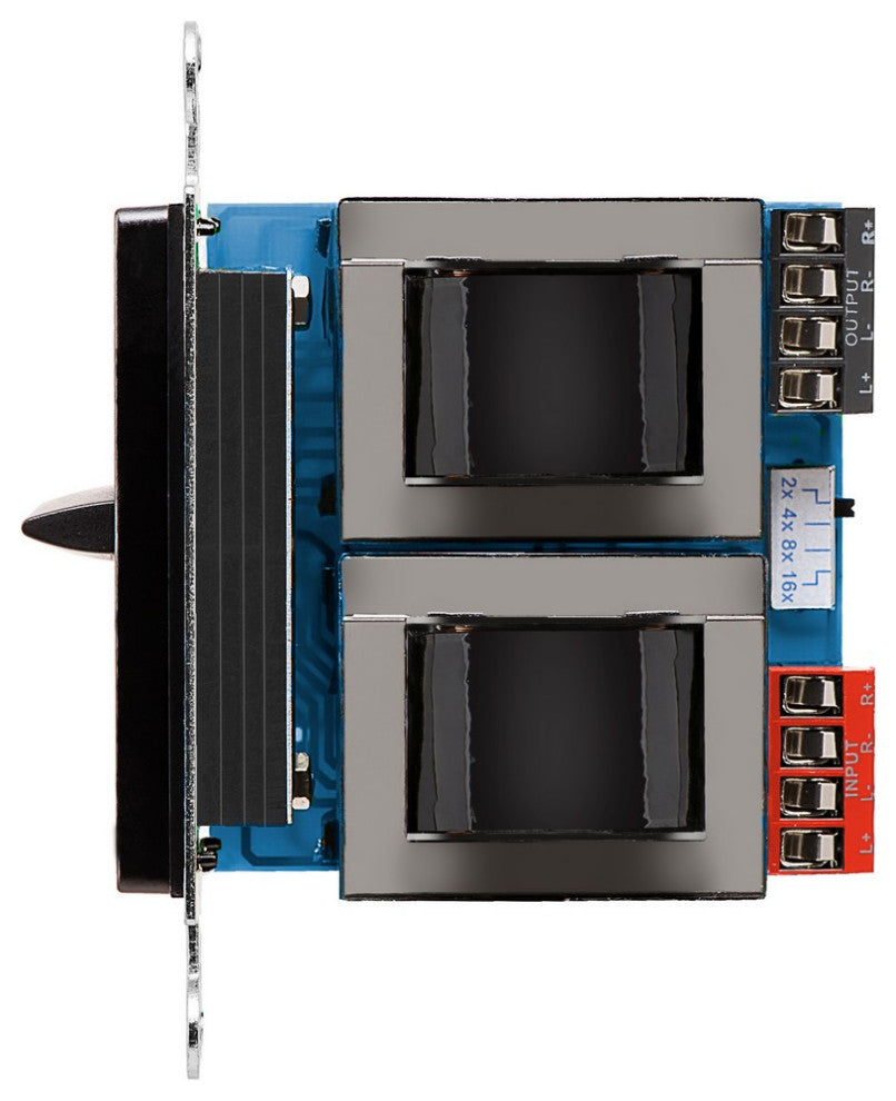 In Wall 100W Slider Volume Control, Impedance Matching, BLK & Brown Decora Style