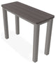 10" x 27" Rustic Outdoor End Table, Warm Gray