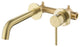 Circular Single Handle Wall Mounted Bathroom Sink Faucet, Brushed Gold