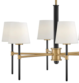 Hinkley Saunders Medium Chandelier, Black