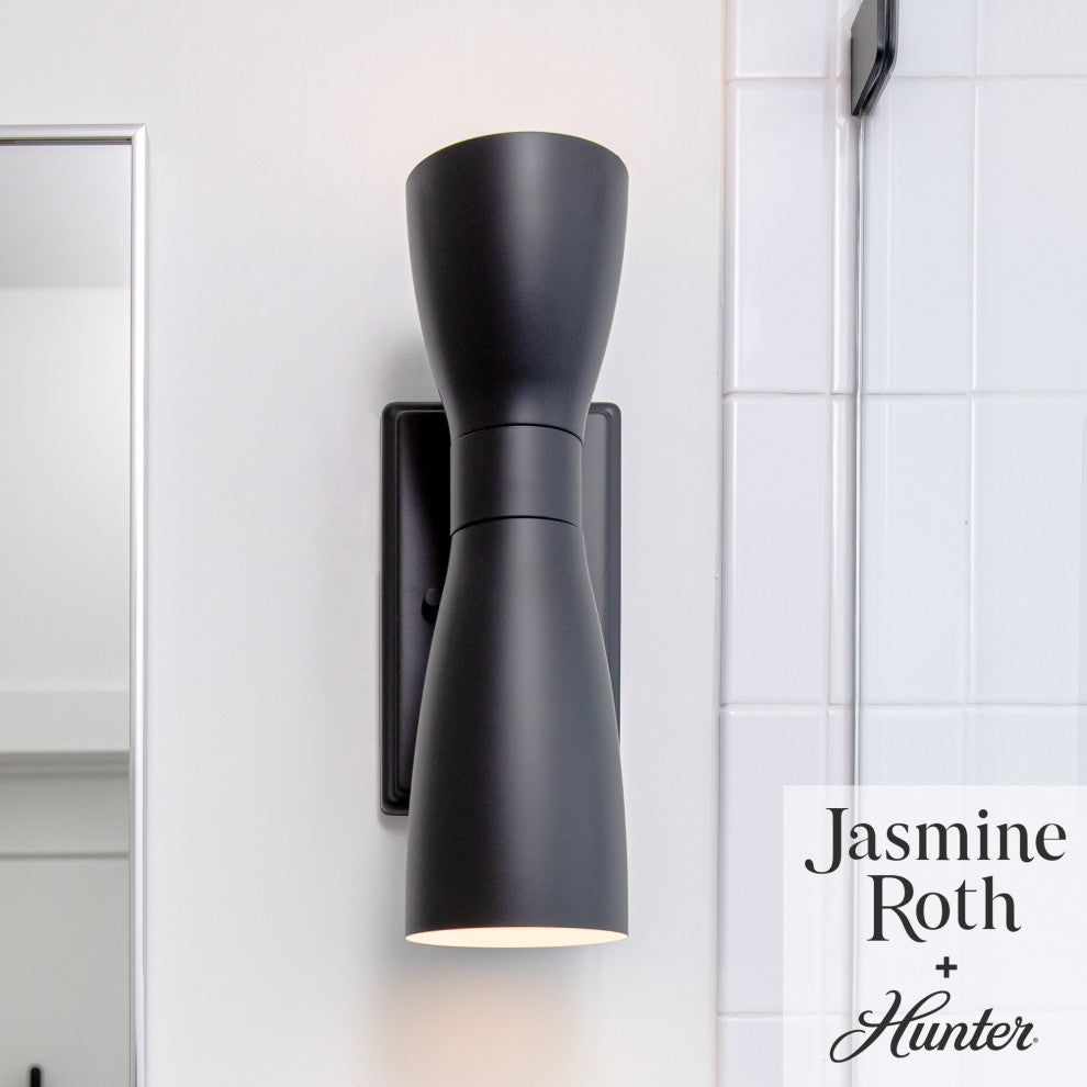 Zola Flat Matte Black 2 Light Sconce Wall Light Fixture