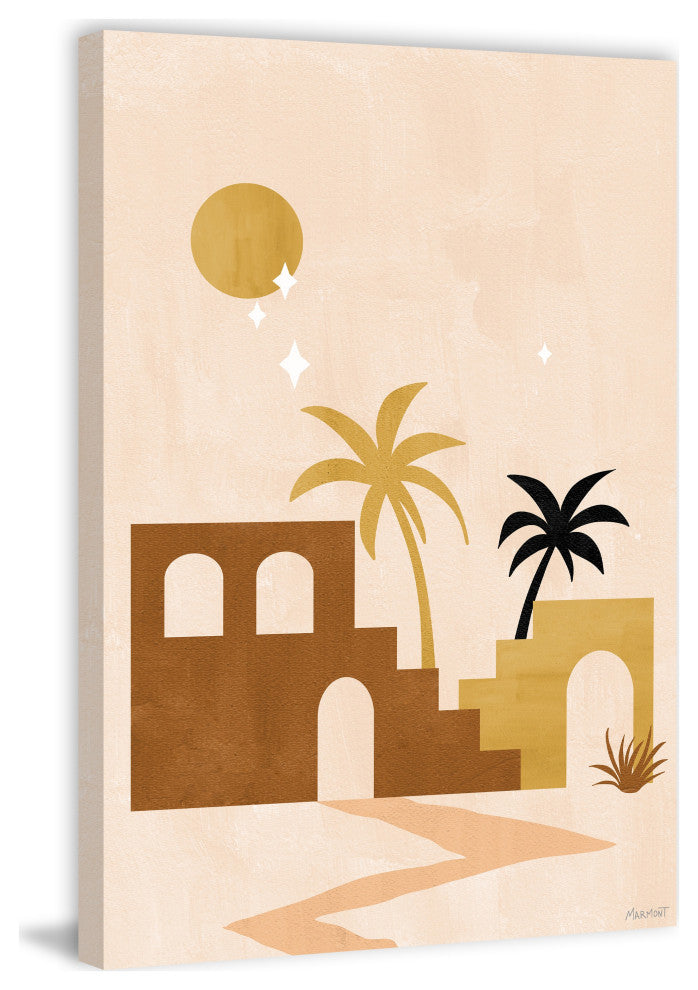 "Desert Ruins" Painting Print on Wrapped Canvas, 40x60