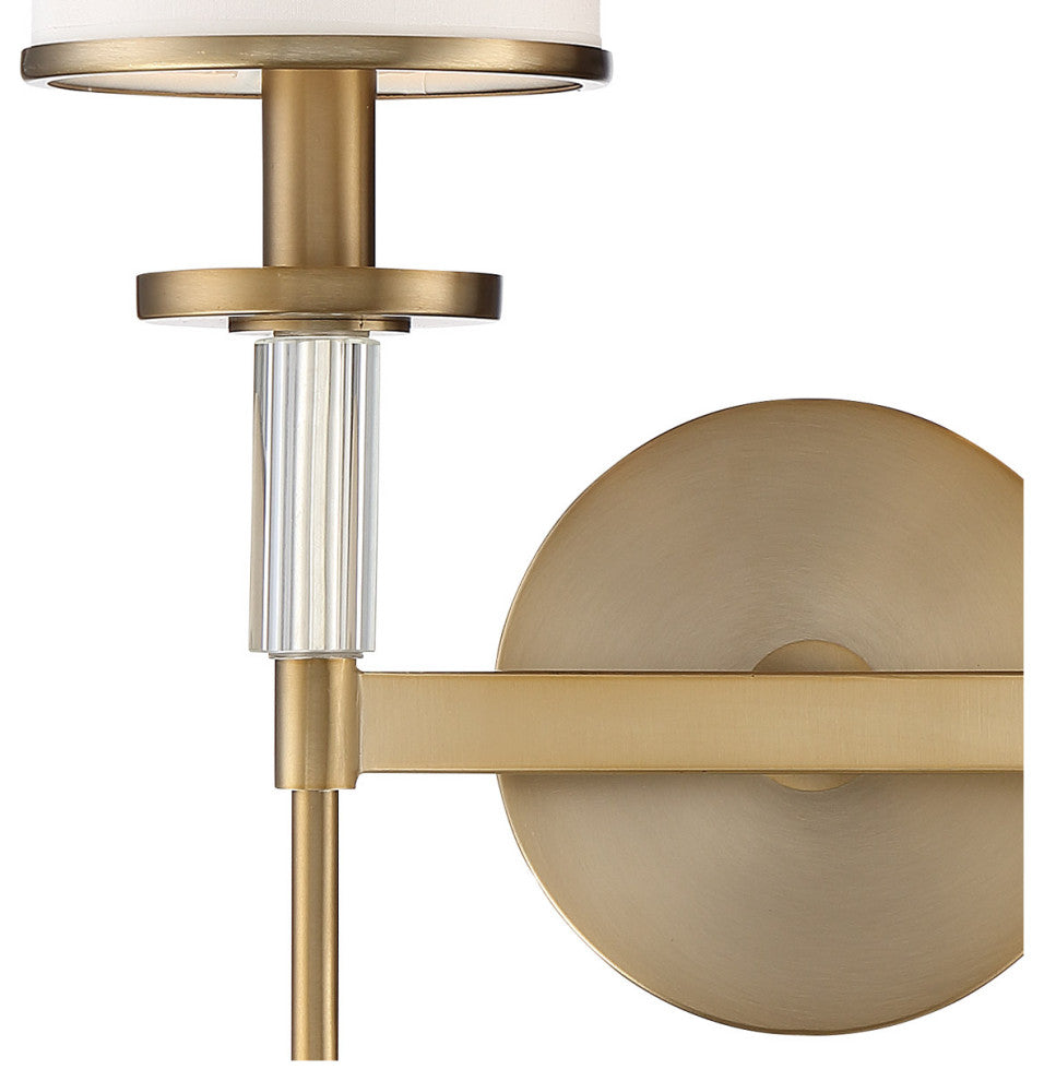 Crystorama HAT-472-VG, 2-Light Wall Mount, Vibrant Gold