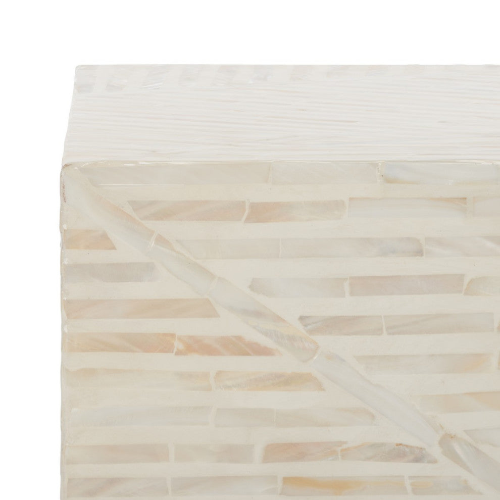 Safavieh Kiely Square Stool, Champagne
