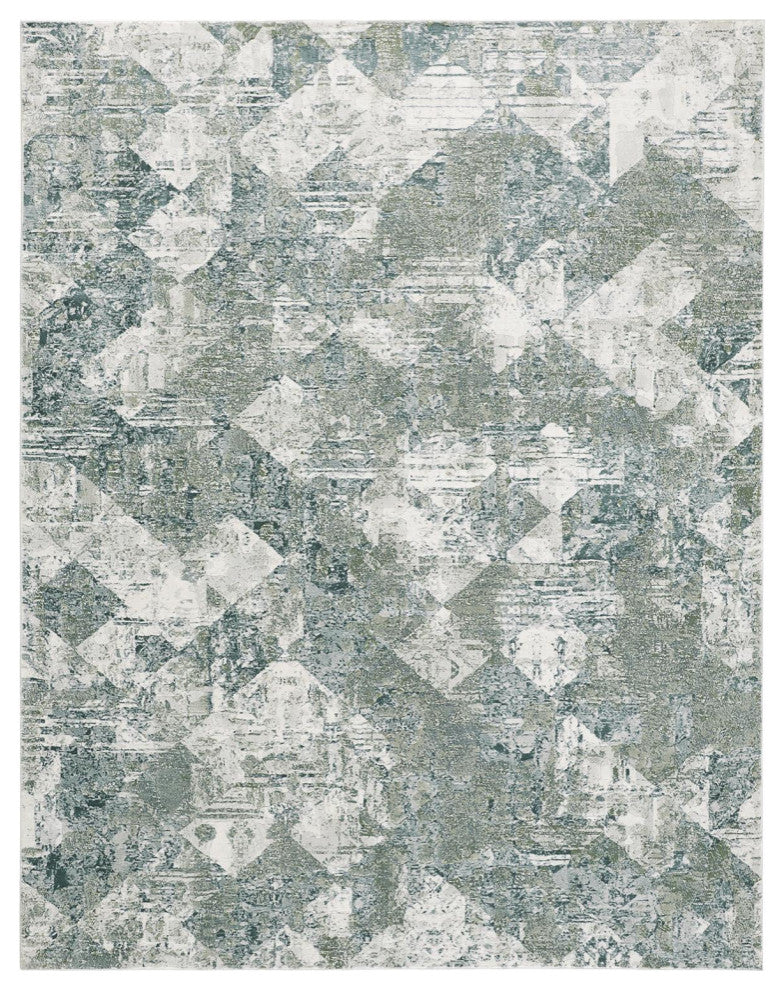 Weave & Wander Halton Green/Multi 5'3"x7'6" Power Loomed Area Rug
