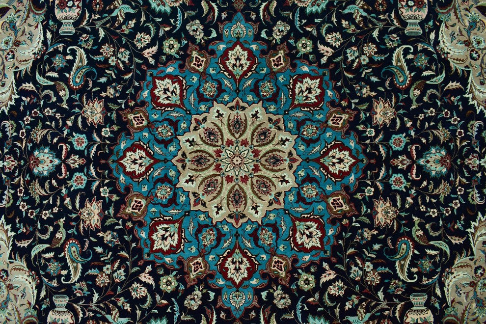 Heirloom Kashan Blue Rug 9'1"x12'1"