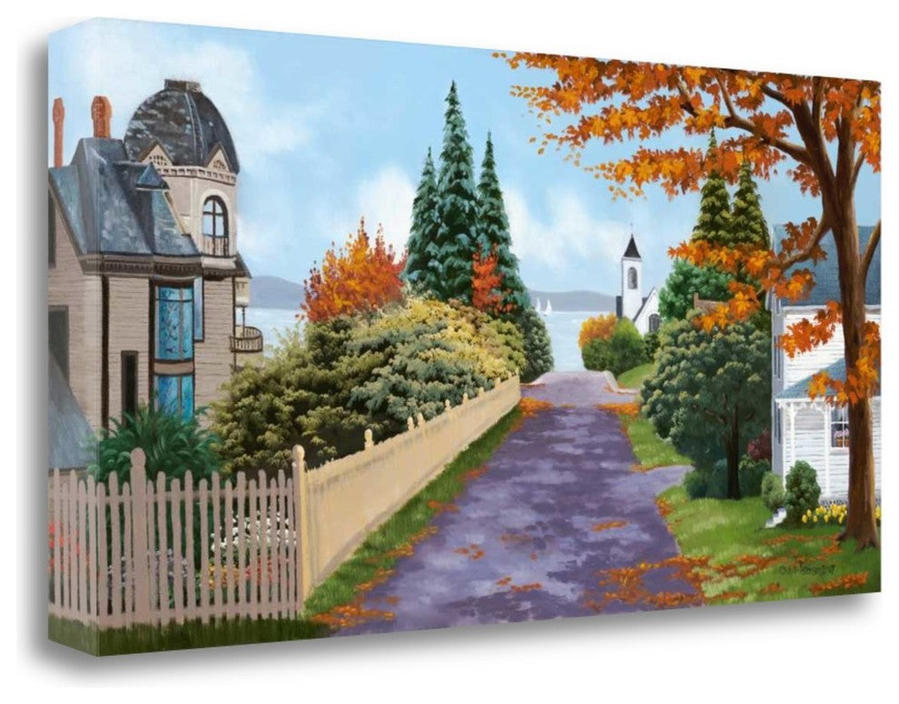 "Fall Street" By Julie Peterson, Giclee Print on Gallery Wrap Canvas