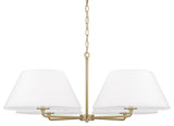 Capital Lighting 453241 Parson 4 Light 39"W Chandelier - Matte Brass