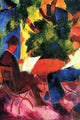 Couple at the Garden Table - Framed Paper Poster 20" x 30"
