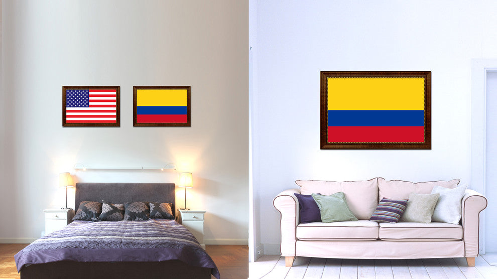 Colombia Country Flag Canvas Print, 15"x21"
