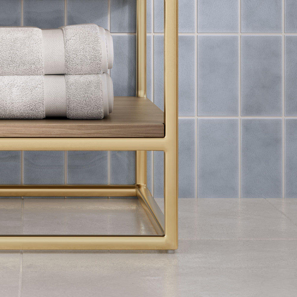 Bahia Bath Vanity, Oak, 42", Brushed Gold Hardware, Single, Freestanding
