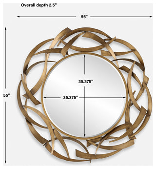 Uttermost - 08181 - Mirror - Cutting Edge - Antiqued Golden Bronze