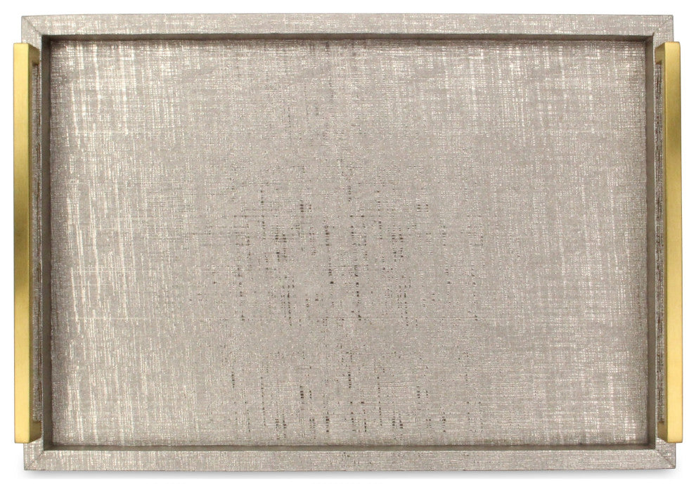 Lusan Vinyl Tray Set - Pewter Linen