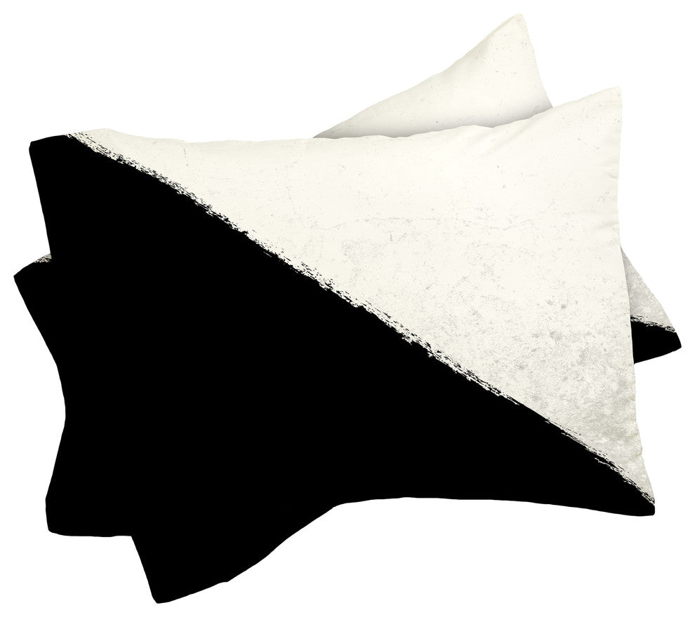 Kelly Haines Concrete Black Paint Duvet Cover Set, Queen