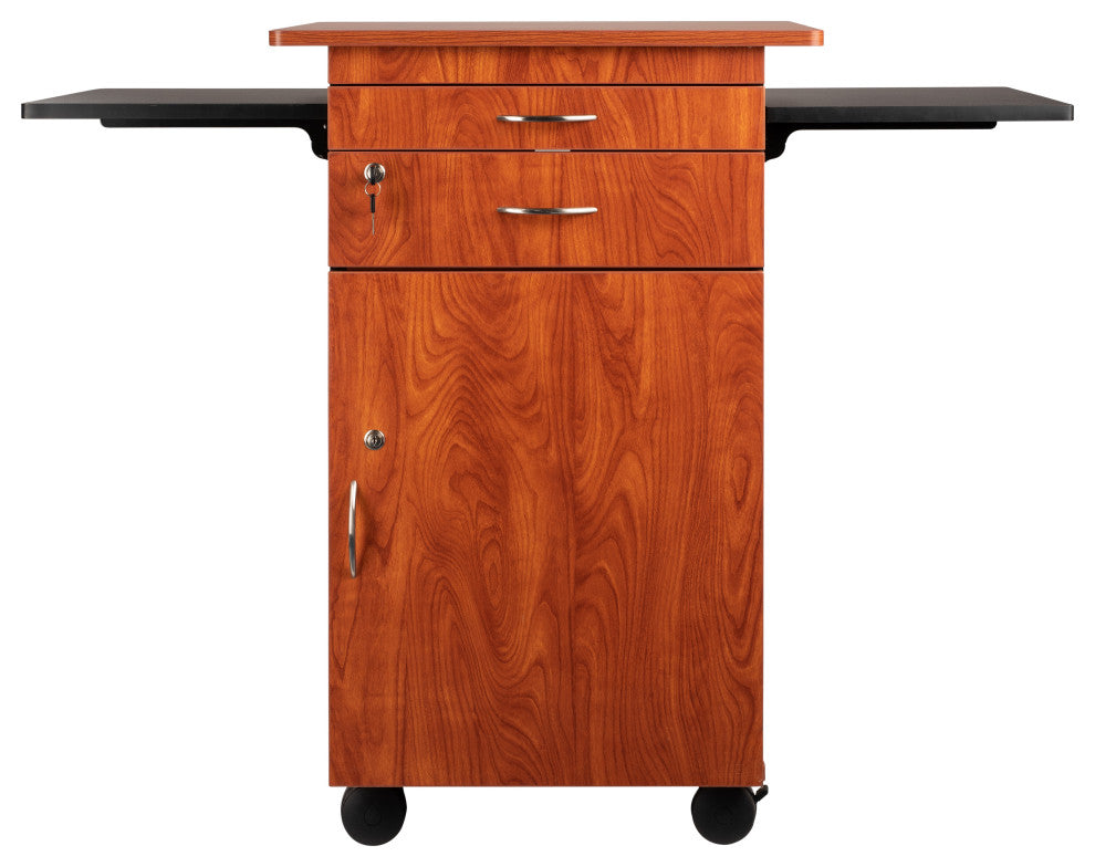 Oklahoma Sound Multimedia Cart, Cherry/Black