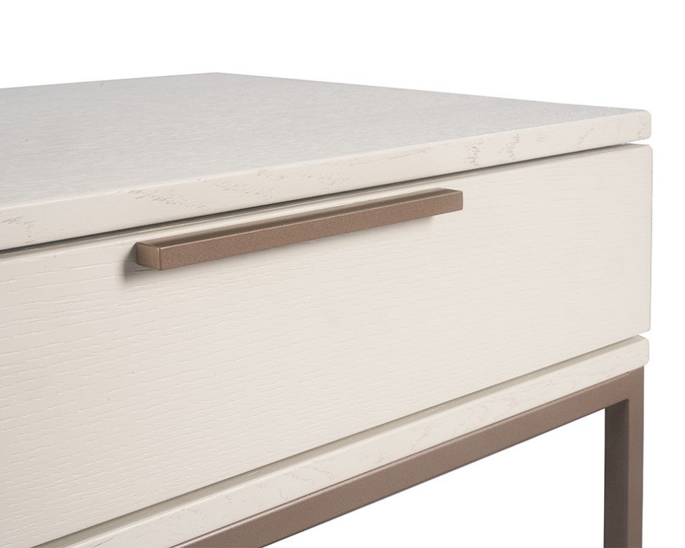 Rebel Nightstand, Champagne Gold, Cream