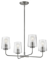 Lark Kline 9.75" Medium Single Tier Chandelier, Brushed Nickel