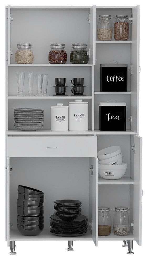 Helis 90" Pantry Cabinet Black Wengue, Black Wengue