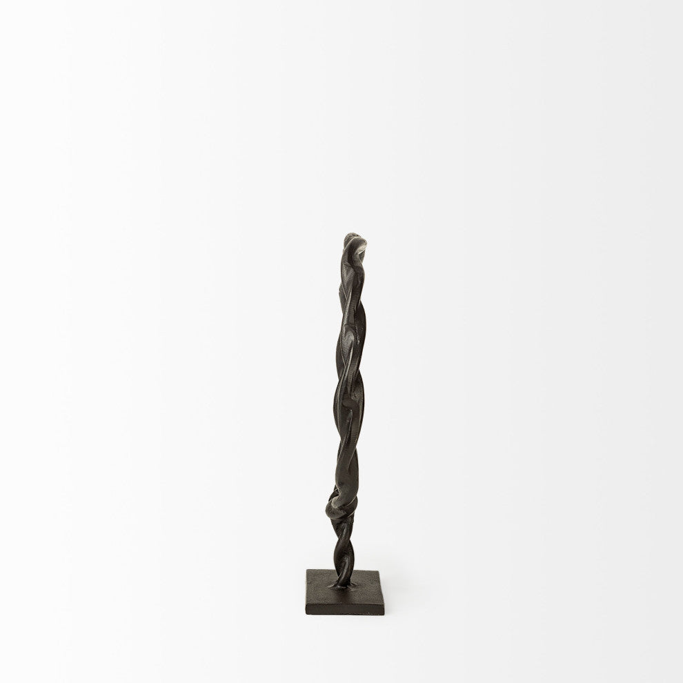 Rizwan, Small, Black Aluminum Braided Circular Object