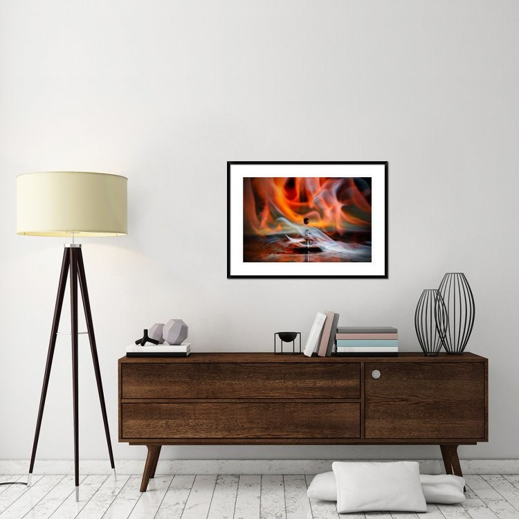 "Burning Drop" Framed Digital Print by Ghizzi Panizza Alberto, 38"x28"