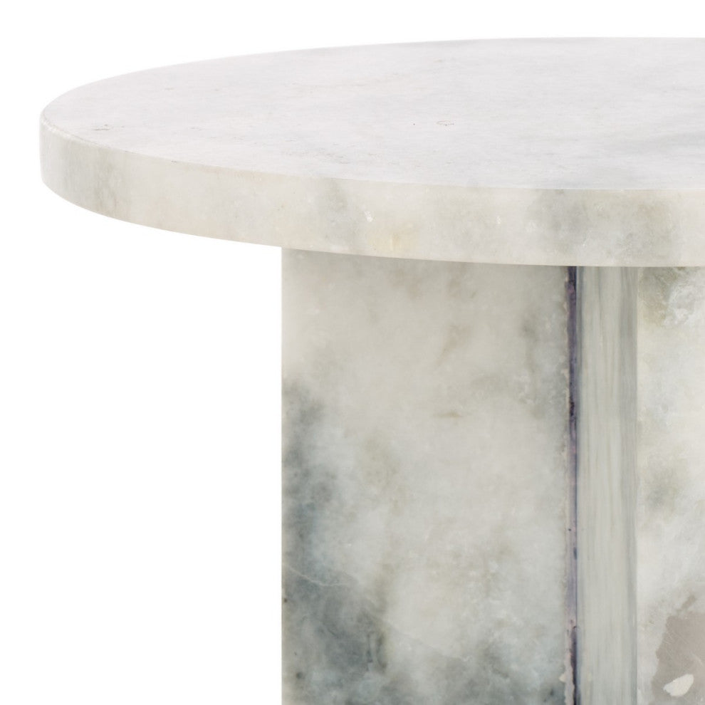 Safavieh Couture Devlin Marble Drink Table, White