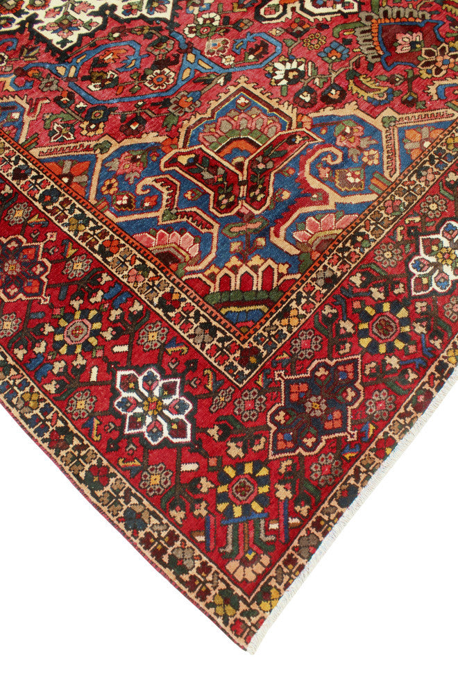 Fine Vintage Bakhtiari Cidem Red/Ivory Rug, 9'10 x 12'3