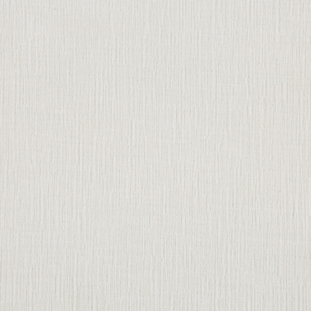 Edison Chenille Fabric Upholstered Bench, Cream, Natural Finish