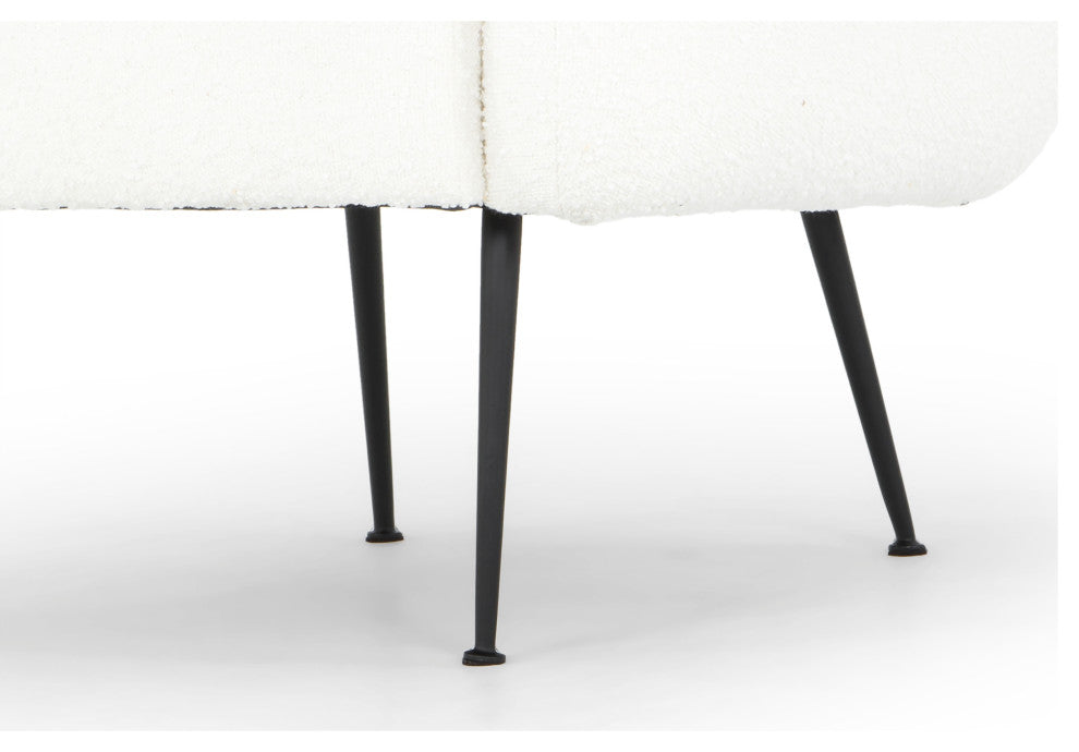 Sepli Accent Chair, White Boucle