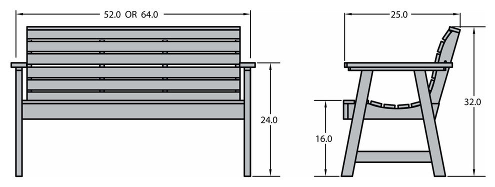 Weatherly Garden Bench, Acorn, 4'