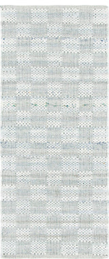 Rug Unique Loom Chindi Cotton Ivory Runner 2' 6 x 6' 0