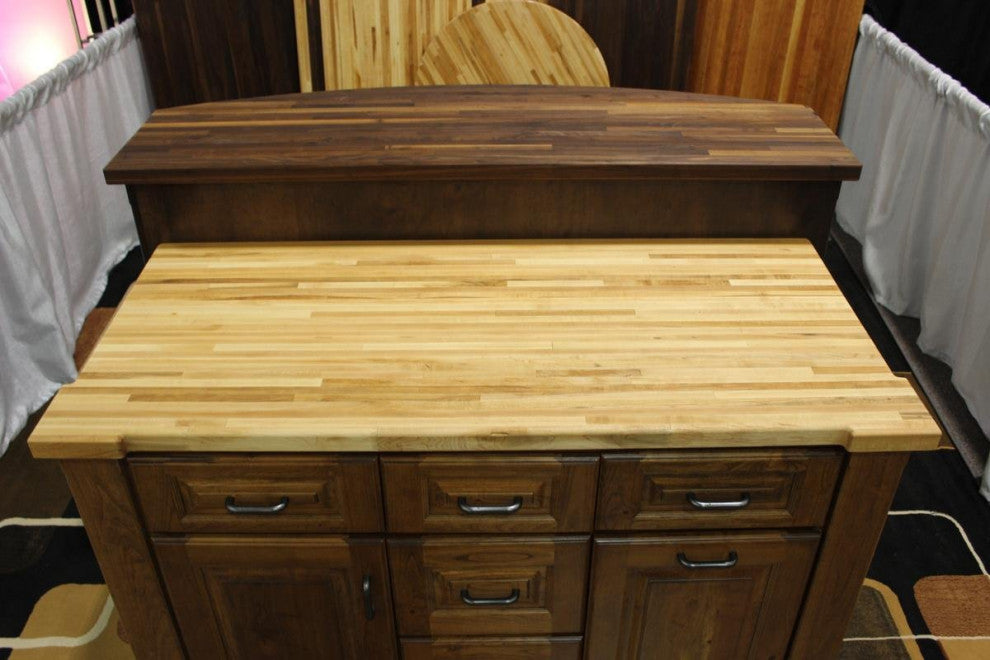 Custom Edge Grain Butcher Block Table Top, Island Top, Workbench, Desk Top, Maple, 30"x48"