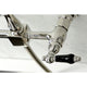 KS1246PKLBS Wall Mount Bridge Kitchen Faucet With Brass Spray, Polished Nickel