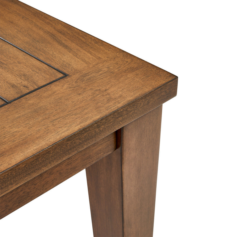 Brooklyn Walk Rectangular Wood Dining Table, Burnt Umber Brown