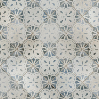 Kings Aurora Encaustic Ceramic Floor and Wall Tile, Blue