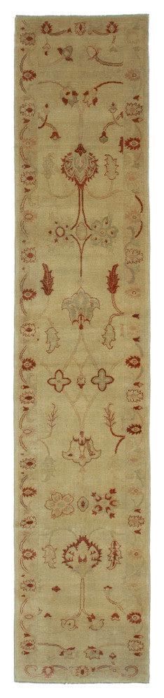 Rug N Carpet - Hand-Knotted Oriental 3' 1" x 14' 6" Runner Oushak Area Rug