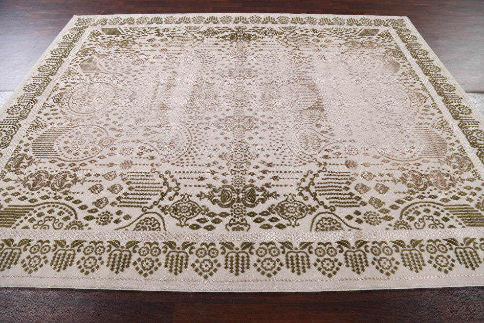 Turkish Geometric Damask Transitional Oriental Rug Home Decor Carpet 8x10