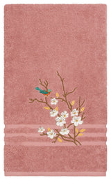 Linum Home Textiles Spring Time Embellished, Tea Rose, Bath Towel, Single