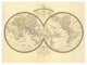 "Mappemonde, 1849" Digital Paper Print by J. Andriveau-Goujon, 24"x18"