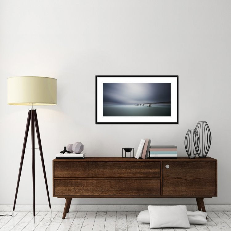 "The Infinite Bridge" Framed Digital Print by Arthur Van Orden, 44x26"