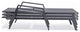 LeisureMod Marlin Outdoor Patio Stackable Chaise Lounge Chair with Arms Set of 2, Black