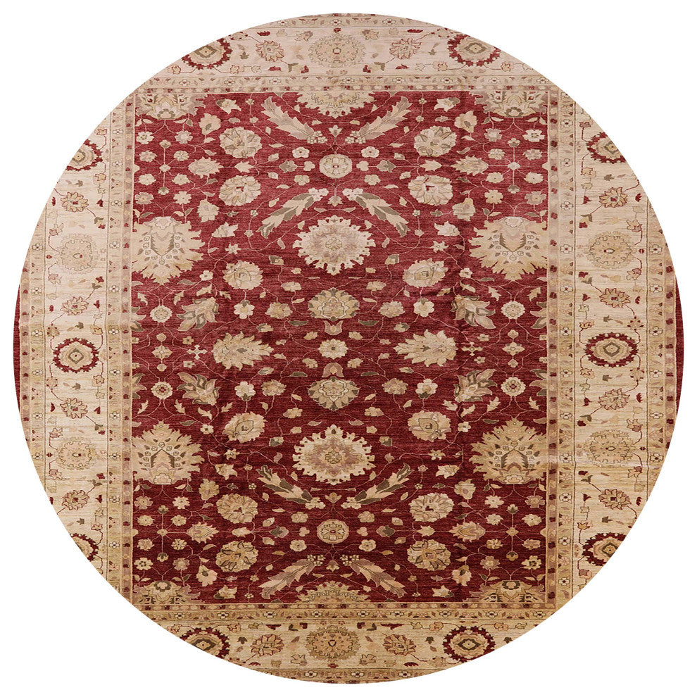 Ahgly Company Indoor Round Mid-Century Modern Area Rugs, 7' Round
