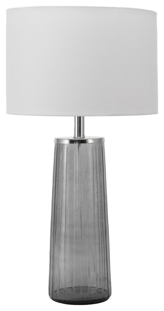 Nuloom 22" Pleated Glass Vase Cotton Shade Table Lamp