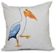 Pelican March, Animal Print Pillow, White, 20"x20"