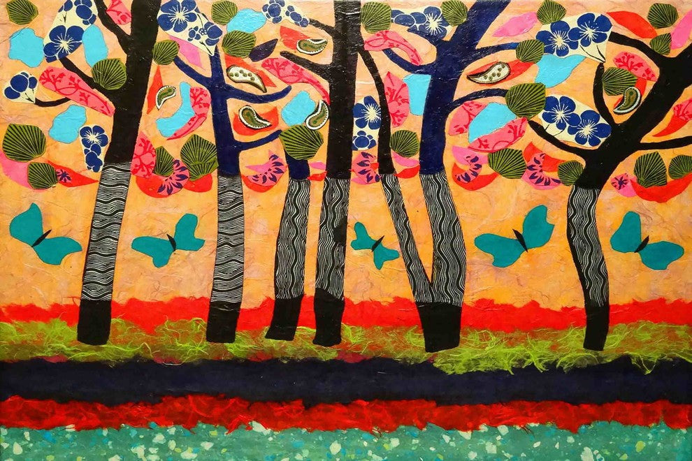 "Dancing Butterflies" Painting Print on Canvas by Lisa Mee