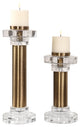 New Uttermost Leslie Brushed Brass Candleholders, 2-Piece Set