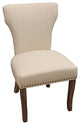 Lavaca 5-Piece Dining Set, 48" Round Dining Table and 2 Sets of Ivory Chairs